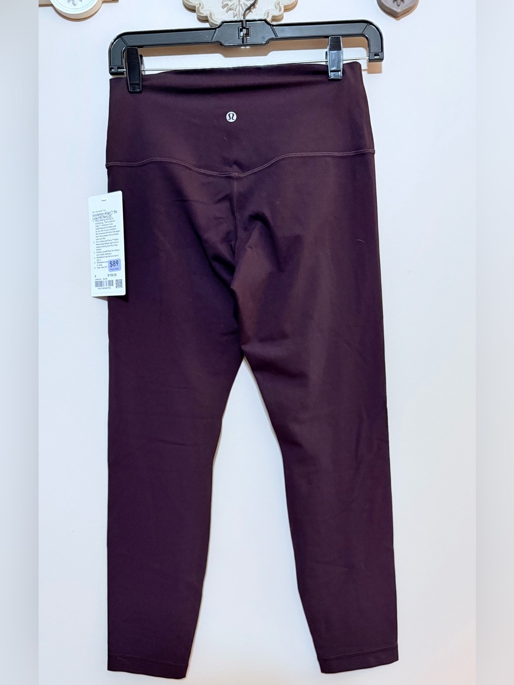 NWT Lululemon Align No Line HR Pant 25" in Deep Plum Sz 8 - Picture 7 of 8